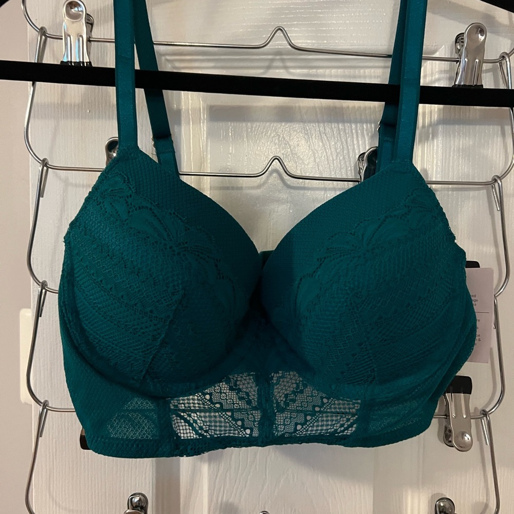 Auden Teal Lace Underwire Bra